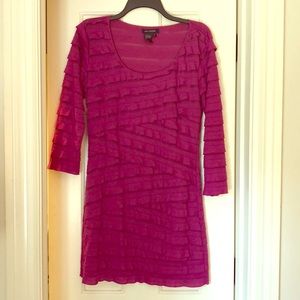 Cute ruffle purple dress